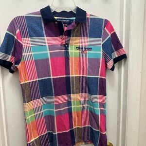Polo Ralph Lauren sports men’s rugby plaid size small short sleeve shirt